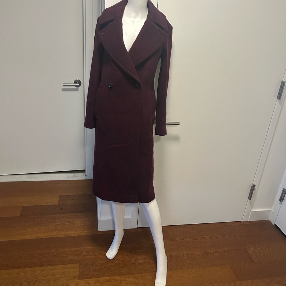 Club Monaco Women's Deep Burgundy Trench Coat